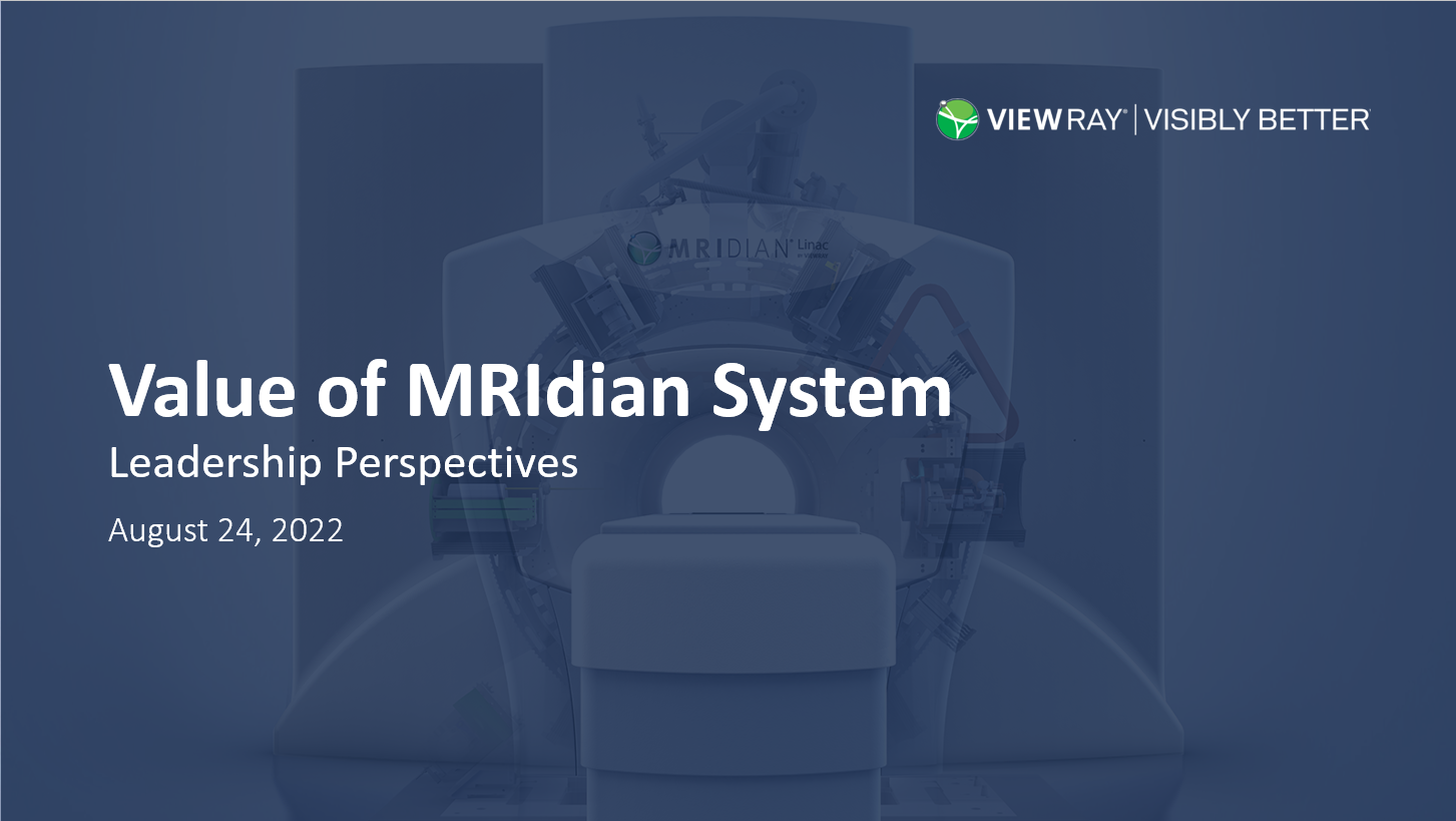 mridian a3i system, vewray's latest innovation of mr-guided radation therapy